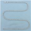 Image 1 : 18 Inch Italian Rope Link Chain Necklace in 14k White Gold