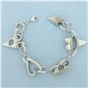 Image 1 : Abstract Heart Bracelet in Sterling Silver