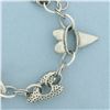 Image 2 : Abstract Heart Bracelet in Sterling Silver