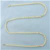 Image 1 : 20 Inch Rope Link Chain Necklace in 14k Yellow Gold