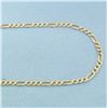 Image 2 : 22 Inch Figaro Link Chain Necklace in 14k Yellow Gold