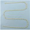Image 1 : 24 Inch Italian Knot Link Chain Necklace in 14k Yellow Gold
