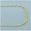 Image 2 : 24 Inch Italian Knot Link Chain Necklace in 14k Yellow Gold