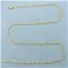 Image 1 : 20 Inch Twisting Curb Link Chain Necklace in 14k Yellow Gold