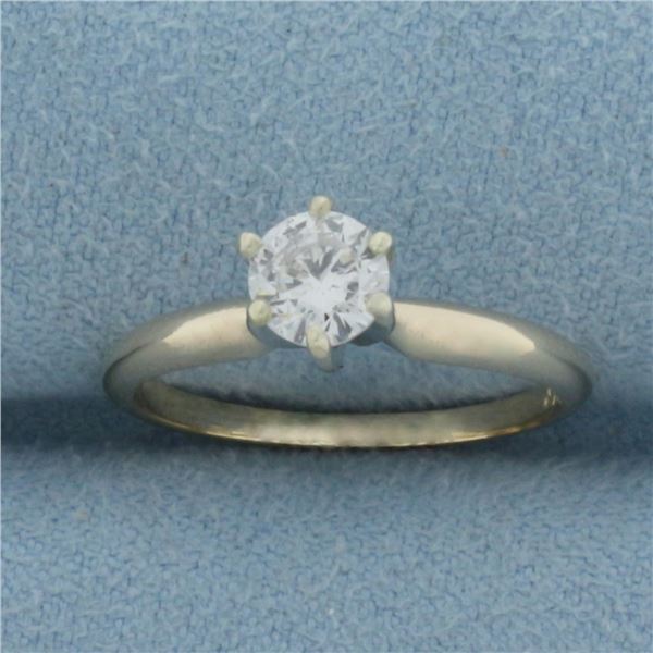 Diamond Solitaire Engagement Ring in 14k Yellow Gold