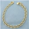 Image 1 : Double Loop Charm Bracelet in 14k Yellow Gold