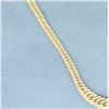 Image 2 : 17 Inch Italian Graduated Herringbone Link Chain Necklace in 14k Yellow Gold