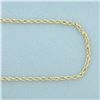 Image 2 : 26 Inch Rope Link Chain Necklace in 14k Yellow Gold