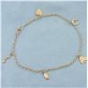 Image 1 : Charm Anklet in 18k Rose Gold