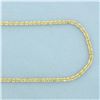 Image 2 : 25 Inch Italian Sparkle Link Chain Necklace in 14k Yellow Gold