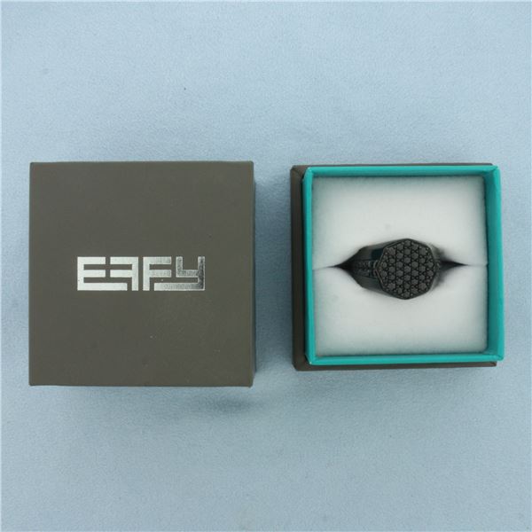 Effy Mens Spinel Signet Ring in Sterling Silver