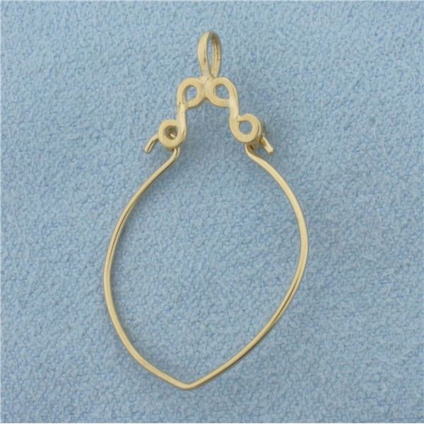 Charm Holder Pendant in 14k Yellow Gold