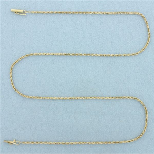 18 Inch Rope Chain in 14k Yellow Gold