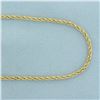 Image 2 : 37 Inch Sparkle Twisting Rope Link Chain Necklace in 14k Yellow Gold