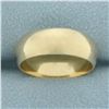 Image 1 : Half Dome Wedding Band Ring in 14k Yellow Gold
