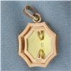 Image 2 : Flower Pendant or Charm in 14k Rose Gold