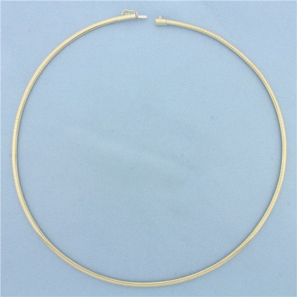 3mm Omega Necklace in 14k Yellow Gold