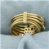 Image 4 : Emerald Ruby and Diamond Stacking Rings in 18K Yellow Gold