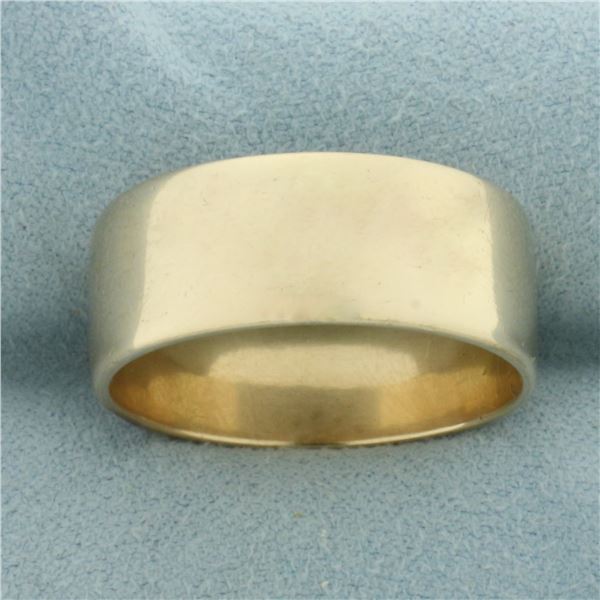 Mens Wedding Band Ring in 14k Yellow Gold