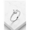 Image 1 : 18K White Gold Solitaire Ring with Round Diamond Center, Hallmarked AU 750, 1.7g