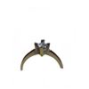 Image 5 : 18K White Gold Solitaire Ring with Round Diamond Center, Hallmarked AU 750, 1.7g