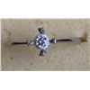Image 7 : 18K White Gold Solitaire Ring with Round Diamond Center, Hallmarked AU 750, 1.7g