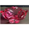 Image 3 : Four Assorted Art Glass Miniatures: Whale, Bird, Dish, Ship