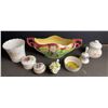 Image 2 : Porcelain Tableware with Floral Motifs, Including Hand-Painted Planter
