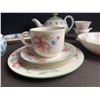 Image 2 : Floral China and Porcelain Tableware Including Teapot, Plates, Bowls, and Vases