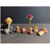 Image 1 : Figurines and Miniatures Including Mice, Clown, Wooden Shoes and Bud Vase