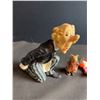 Image 4 : Figurines and Miniatures Including Mice, Clown, Wooden Shoes and Bud Vase