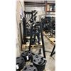 Image 1 : BLACK 6 STATION COMMERCIAL FREE WEIGHT EXERCISE RACK