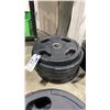 Image 1 : 6 AMERICAN BARBELL COMMERCIAL EXERCISE RUBBER OLYMPIC PLATES 5-45LB & 1-35LB