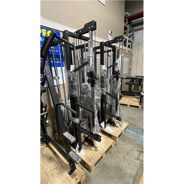 GYMLECO 215DK COMMERCIAL MULTI GYM/8-STATION WITH CABLE CROSS *2 PALLETS & BAR*
