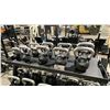 Image 5 : 3 TIER HEAVY DUTY METAL RACK WITH AMERICAN BARBELL KETTLEBELLS- ASSORTED WEIGHTS (10LB-65LB)