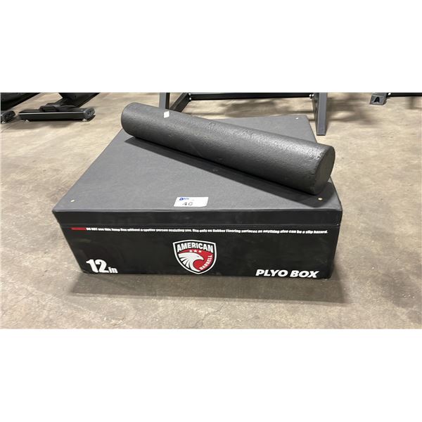 AMERICAN BARBELL 12" SOFT PLYO JUMP BOX & FOAM ROLLER
