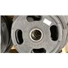 Image 2 : 8 AMERICAN BARBELL COMMERCIAL EXERCISE RUBBER OLYMPIC PLATES 2-45LB, 2-35LB, 2-25LB & 2-10LB