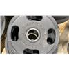 Image 2 : 8 AMERICAN BARBELL COMMERCIAL EXERCISE RUBBER OLYMPIC PLATES 2-35LB, 3-25LB & 3-10LB