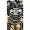 Image 1 : 8 AMERICAN BARBELL COMMERCIAL EXERCISE RUBBER OLYMPIC PLATES 2-35LB, 2-25LB & 4-10LB