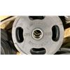 Image 3 : 8 AMERICAN BARBELL COMMERCIAL EXERCISE RUBBER OLYMPIC PLATES 2-35LB, 2-25LB & 4-10LB