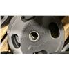 Image 4 : 8 AMERICAN BARBELL COMMERCIAL EXERCISE RUBBER OLYMPIC PLATES 2-35LB, 2-25LB & 4-10LB