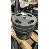 Image 1 : 8-25LB AMERICAN BARBELL COMMERCIAL EXERCISE RUBBER OLYMPIC PLATES
