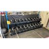 Image 1 : ATLANTIS STRENGTH S-187 COMMERCIAL 10 PAIR DUMBBELL RACK WITH UMAX DUMBBELL WEIGHTS (5LB-50LB)