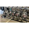 Image 4 : ATLANTIS STRENGTH S-187 COMMERCIAL 10 PAIR DUMBBELL RACK WITH UMAX DUMBBELL WEIGHTS (5LB-50LB)