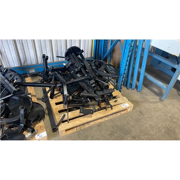 PALLET OF COMMERCIAL EXERCISE MACHINE STEEL FRAME PARTS