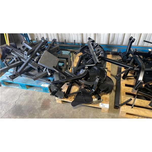 PALLET OF COMMERCIAL EXERCISE MACHINE STEEL FRAME PARTS