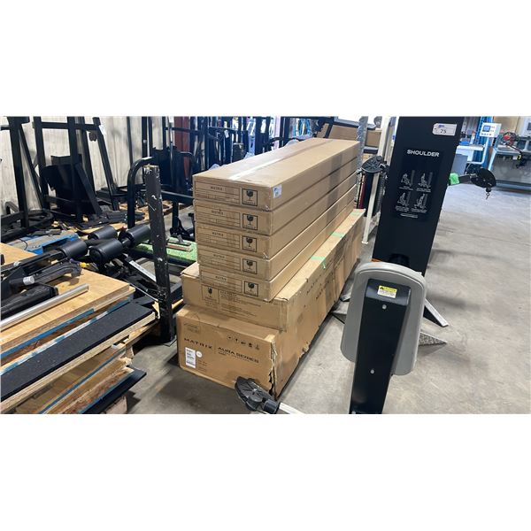 STACK OF ASSORTED MATRIX COMMERCIAL GYM EQUIPMENT PARTS- G3-MS52 AURA SERIES TRICEPS PRESSDOWN