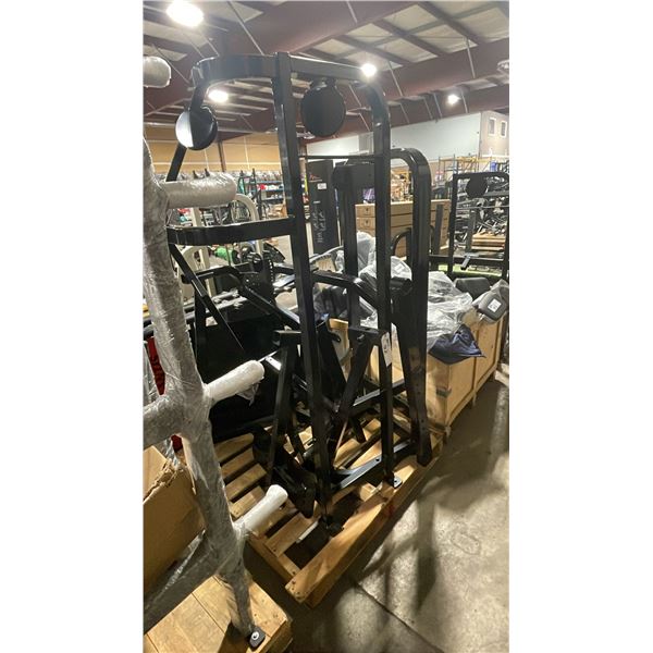 GROUP OF COMMERCIAL EXERCISE MACHINE STEEL FRAME PARTS