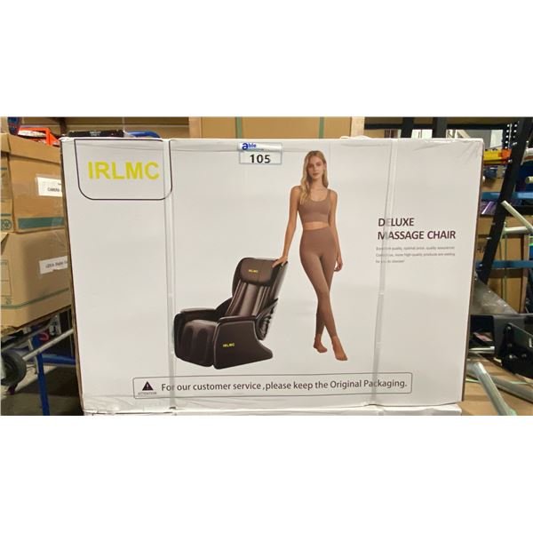 IRLMC DELUXE UPPER-BODY & LEG ICLASS BLACK / BROWN ELECTRIC MASSAGE CHAIR