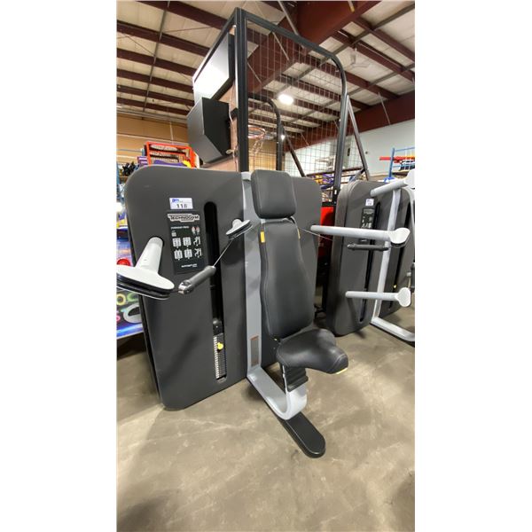 TECHNOGYM COMPACT COMMERCIAL PADDED SEATED OVERHEAD PRESS MACHINE